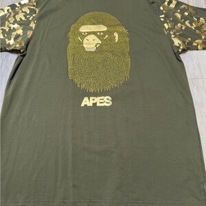 BAPE Olive Camo Graphic Tee